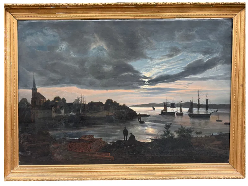 Mathilde Smith - Larvik Kirke i måneskinn (1857)