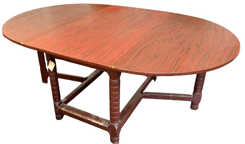 Dekorert spisebord/klaffebord, 1700-tallet
