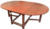 Dekorert spisebord/klaffebord, 1700-tallet