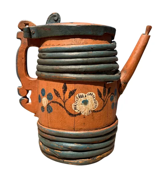 Rosemalt ølkanne, Ål i Hallingdal 1700-tallet.