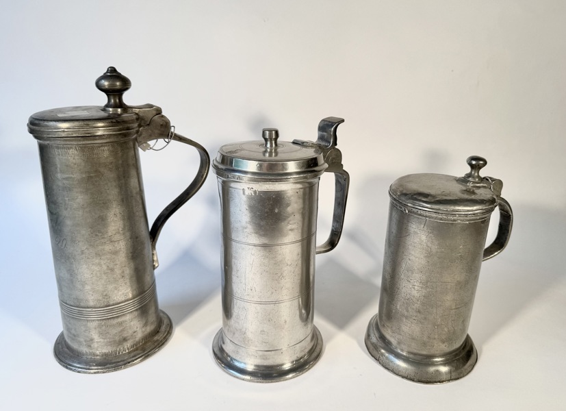 3 ølkrus 17/1800-tallet