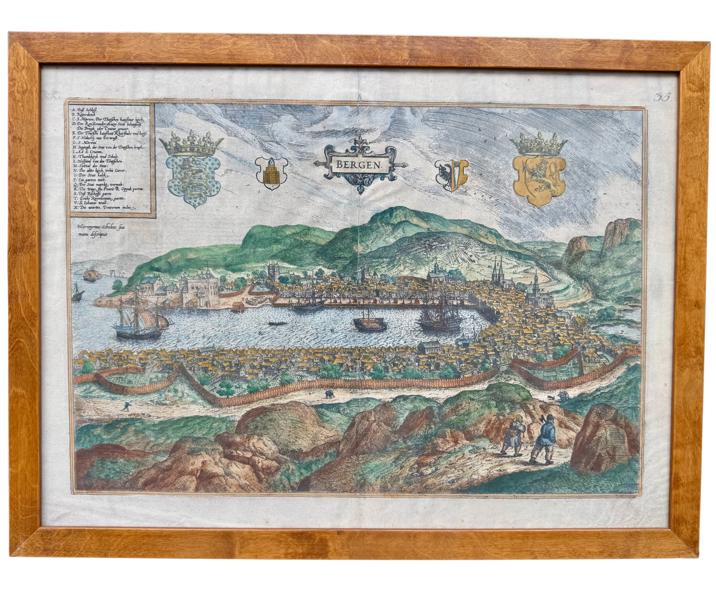 Kart, Bergen ca. 1590