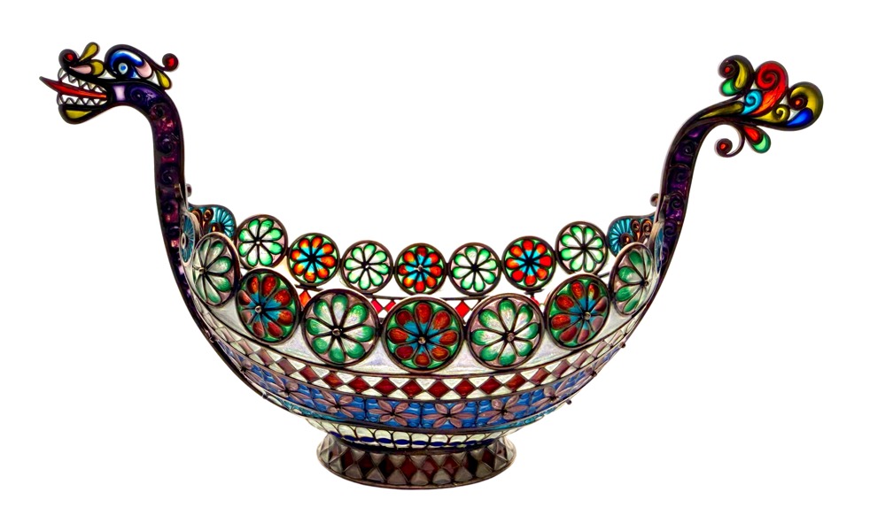 Stort vikingskip - 21 cm.