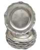 12 tinntallerkner / English pewter plates, George Stafford
