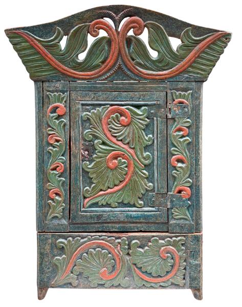 Rikt skåret hengeskap, Gudbrandsdalen