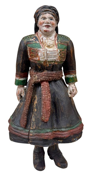 Utskåret dame i bunad, Setesdal.