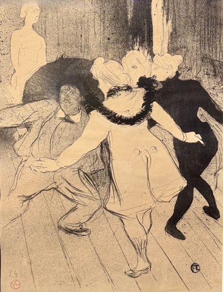 Henri de Toulouse-Lautrec - Folies Bergère: Les pudeurs de Monsieur Prudhomme litogafi