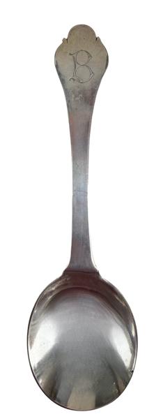 Trefliket sølvskje 1711