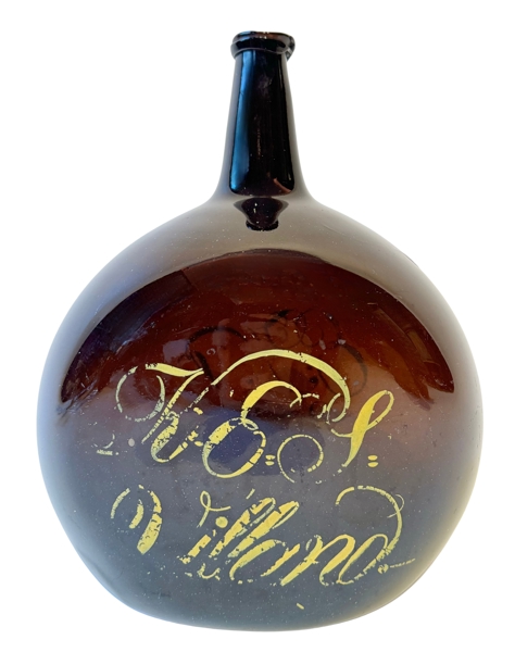 Butelje ant. Hadeland glassverk, fra Villand gård i Hallingdal.