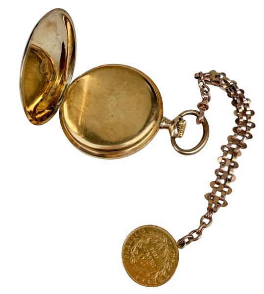 Omega gull lommeur m/lenke 1920