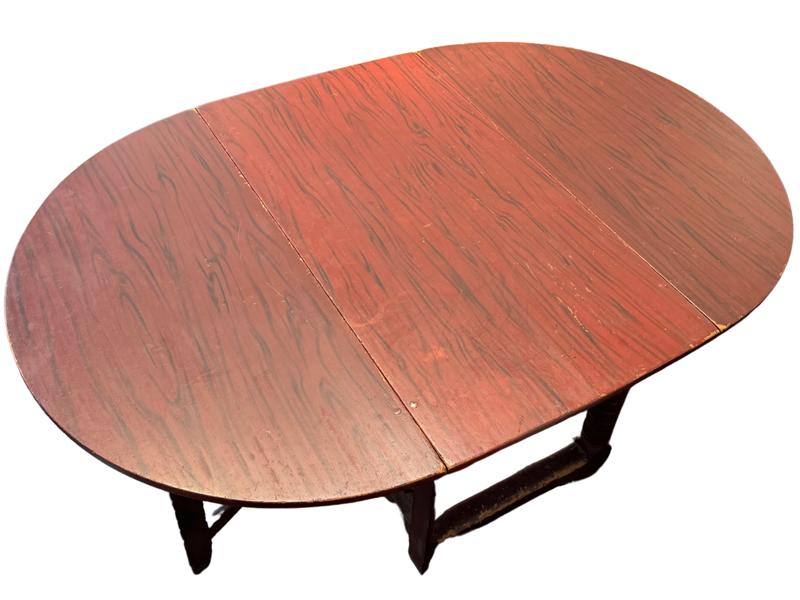 Dekorert spisebord/klaffebord, 1700-tallet