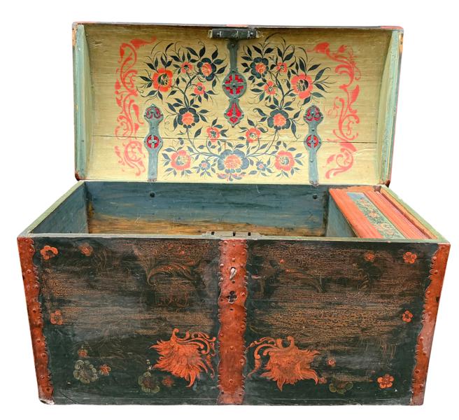 Rosemalt kiste, Tore Kravik Numedal1700-tallet