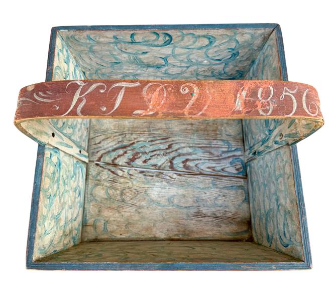 Rosemalt sendingskurv 1856