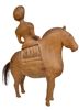 Hest m/rytter, Hemne i  Trøndelag ca. 1800